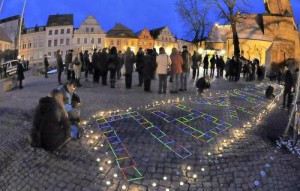 Marktplatz Luckau, Mensch Luckau