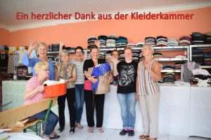 das team der kleiderkammer bedankt sich